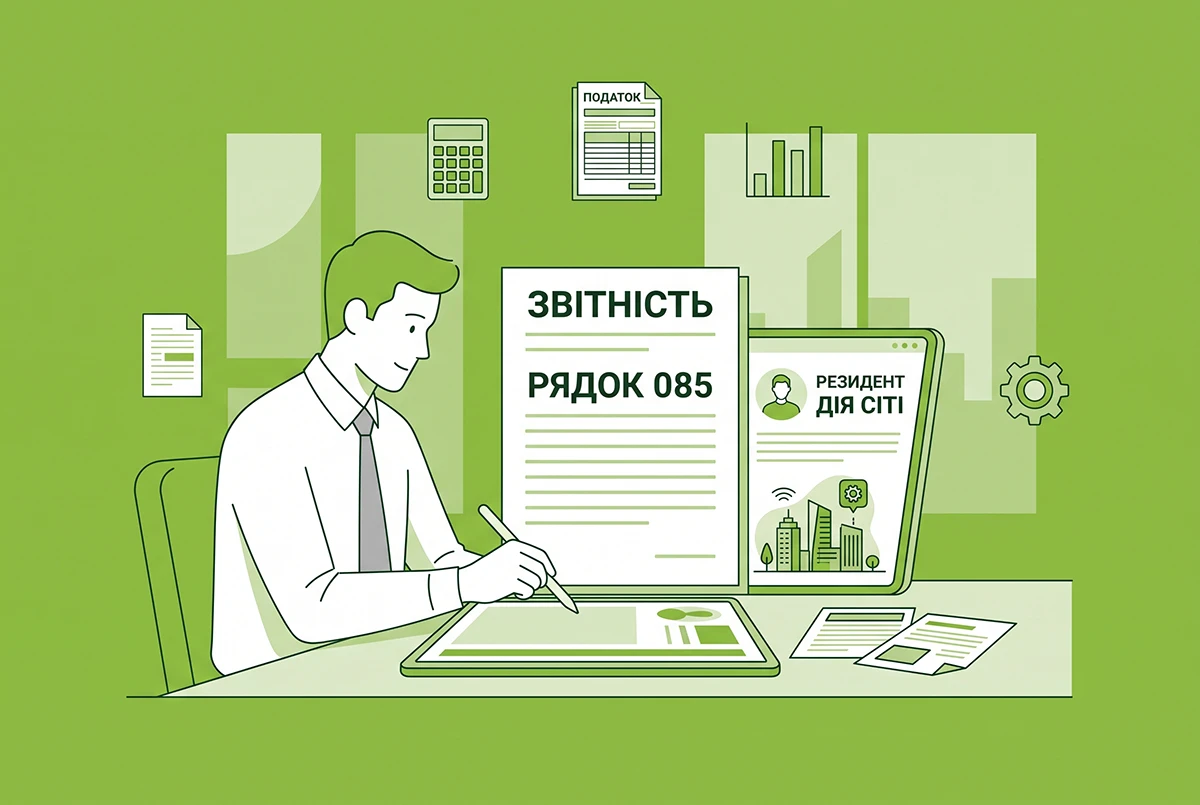 Коли резидент Дія Сіті починає заповнювати рядок 085 єдиної звітності: роз'яснення ДПС