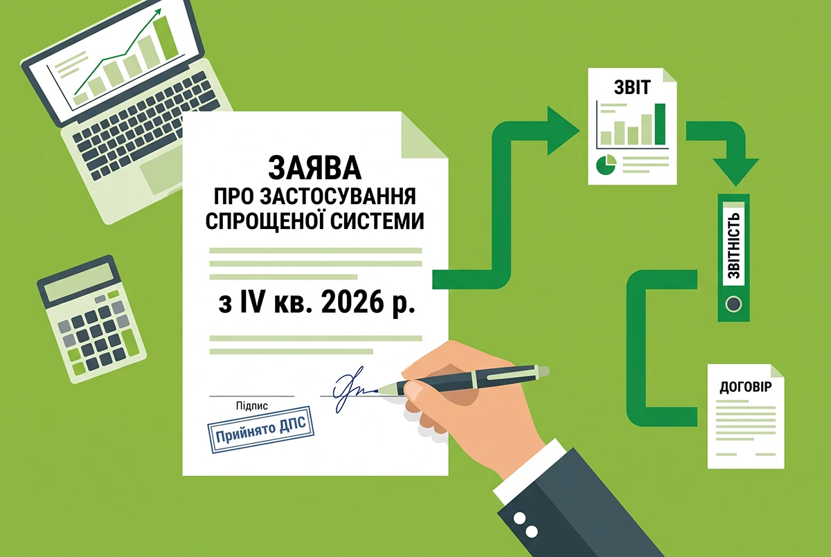 Заяву про застосування спрощеної системи з IV кв. 2026 р. подаємо до 15 вересня: порядок заповнення та подання