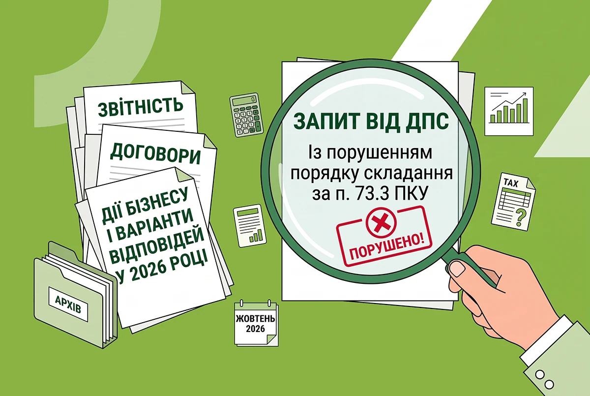 Запит від ДПС із порушенням порядку складання за п. 73.3 ПКУ: дії бізнесу і варіанти відповідей у 2026 році