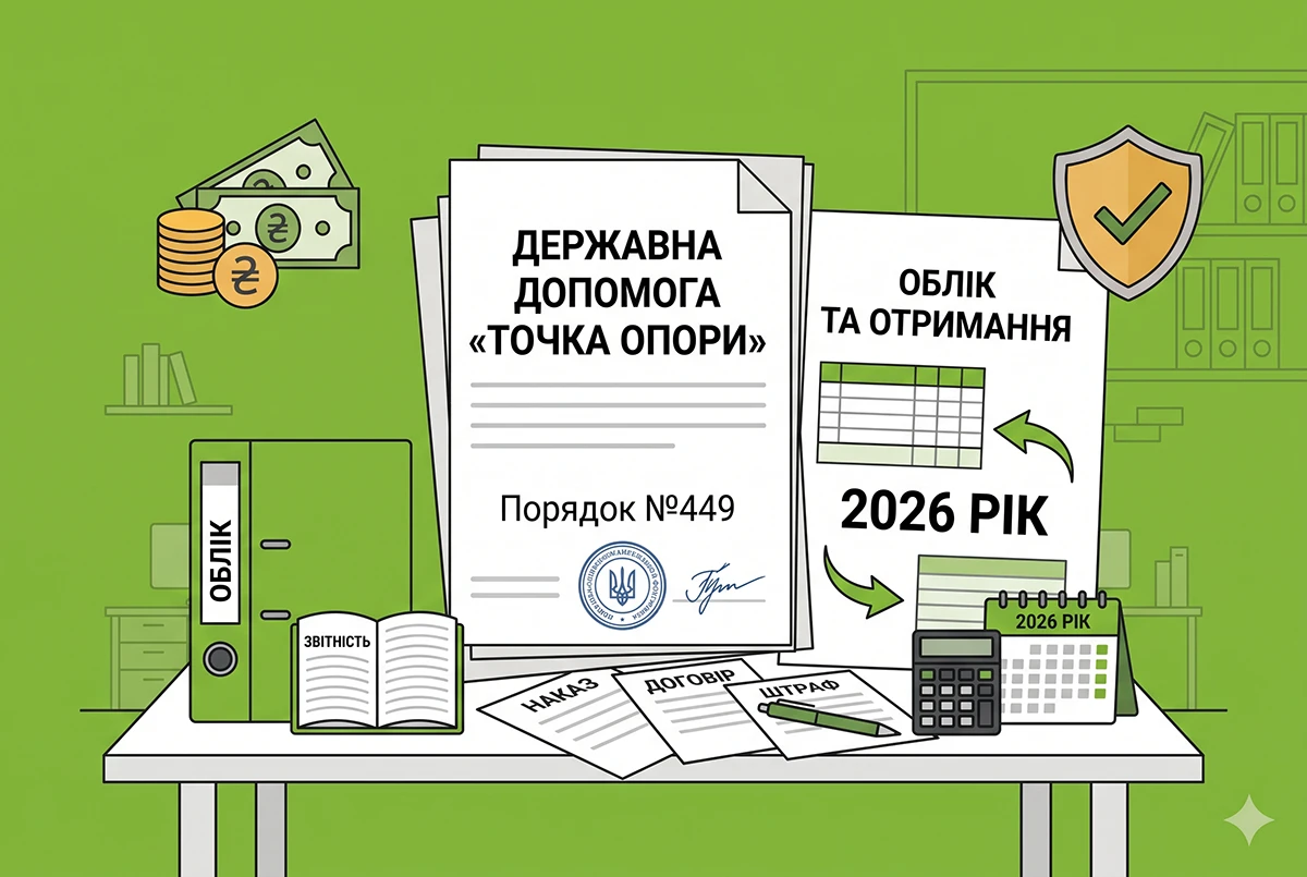 Державна допомога «Точка опори» за Порядком №449: як її отримати та обліковувати у 2026 році