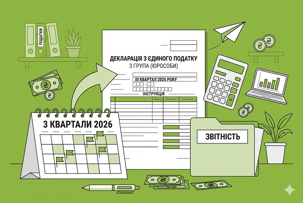 Декларація платника ЄП 3 групи для юросіб за 3 квартали 2026 року: інструкція із заповнення та подання