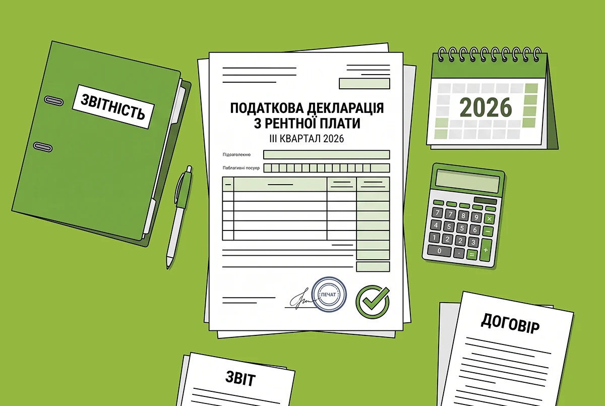 Податкова декларація з рентної плати за 3 квартал 2026 року: інструкція із заповнення та подання