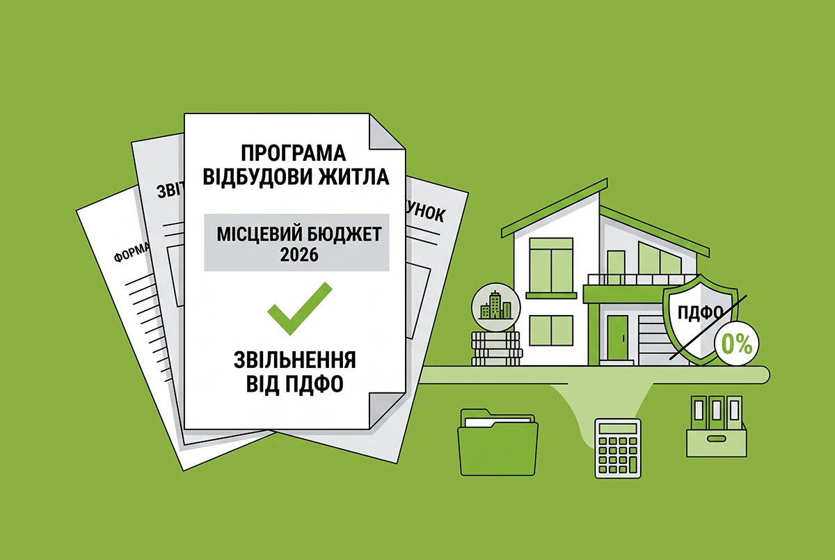 Відбудова житла за рахунок місцевого бюджету у 2026 р. звільнена від ПДФО та ВЗ: роз'яснення ДПС для мешканців