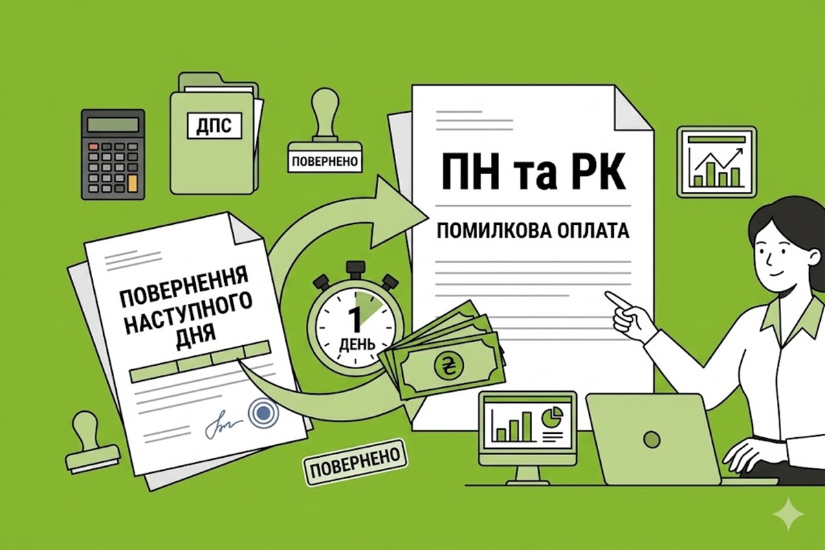 Повернення помилково отриманої оплати наступного дня: ДПС вимагає складання ПН та РК