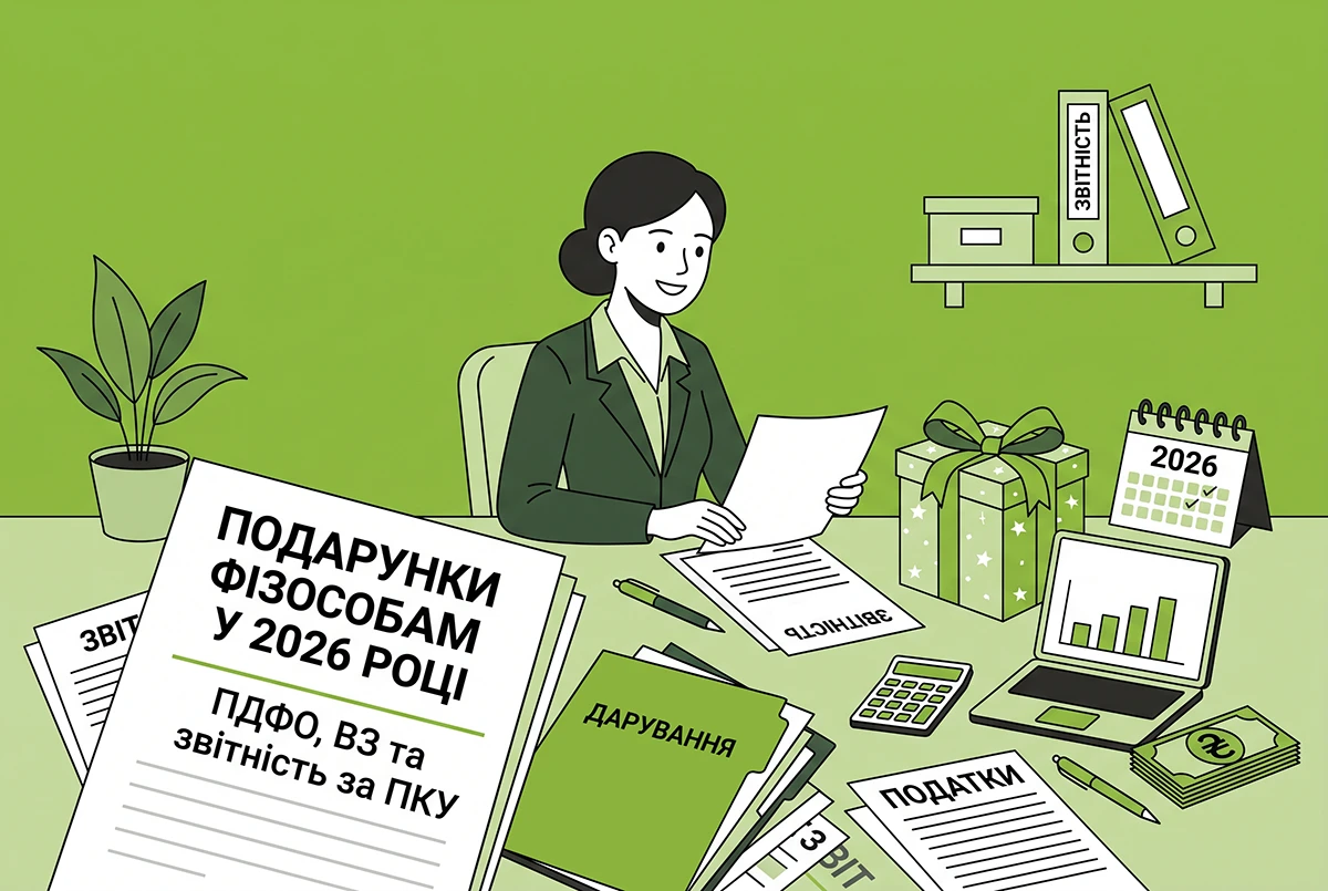 Оподаткування подарунків у 2026 році: ПДФО, ВЗ та обмеження у 2161,75 грн