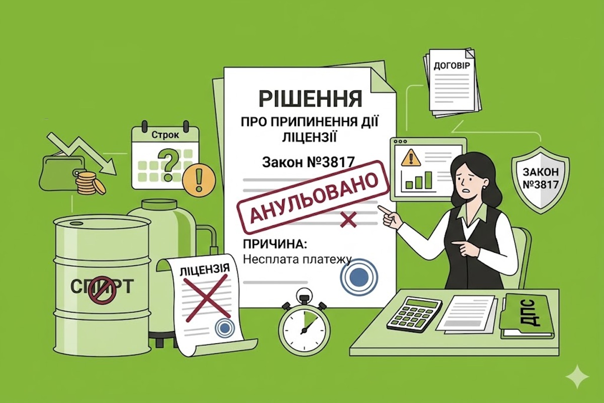 Ліцензія на право виробництва спирту припиняється через несплату: ДПС назвала строк за Законом №3817