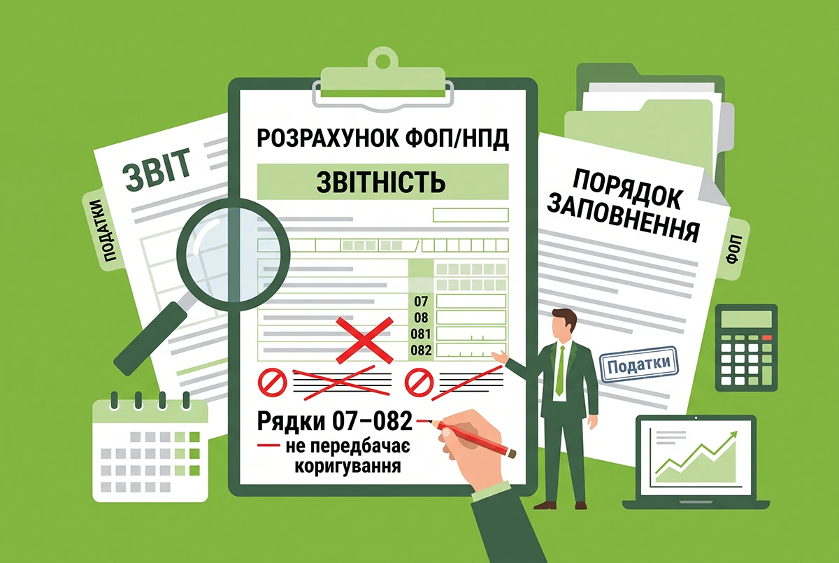 Єдина звітність з ПДФО, ВЗ та ЄСВ для ФОПів: які дані в заголовній частині можна виправити