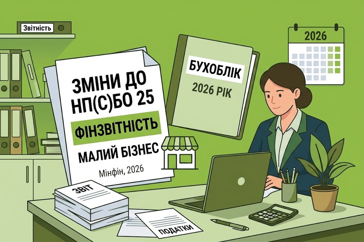 Нове в бухобліку та фінзвітності для малого бізнесу – 2026: Мінфін вніс зміни до НП(С)БО 25