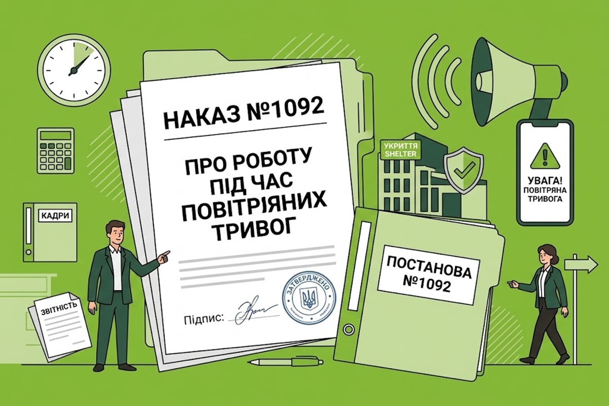 Робота працівників під час повітряних тривог: як оформити наказ за Постановою №1092