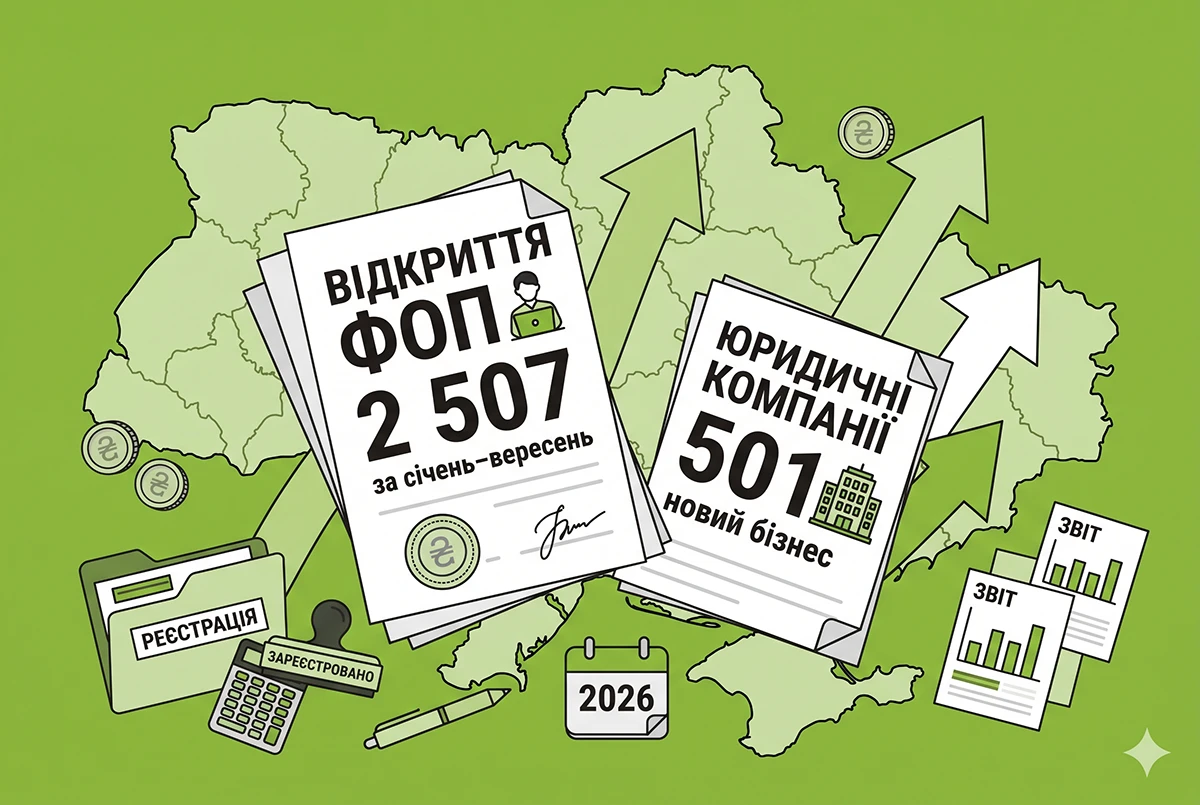 Понад 3 тисячі нових юристів-ФОПів та компаній з’явилося у 2026 році: дані Опендатабот