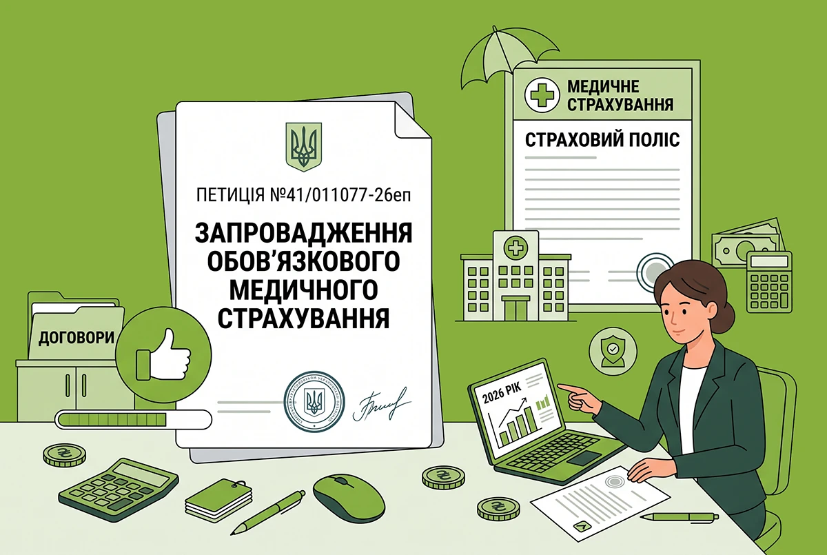 Запровадження обов’язкового медичного страхування: зареєстровано петицію №41/011077-26еп