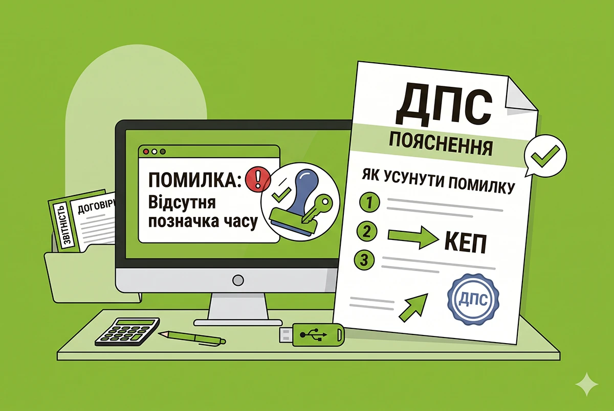 Помилка «Відсутня позначка часу» при накладенні КЕП: як її виправити