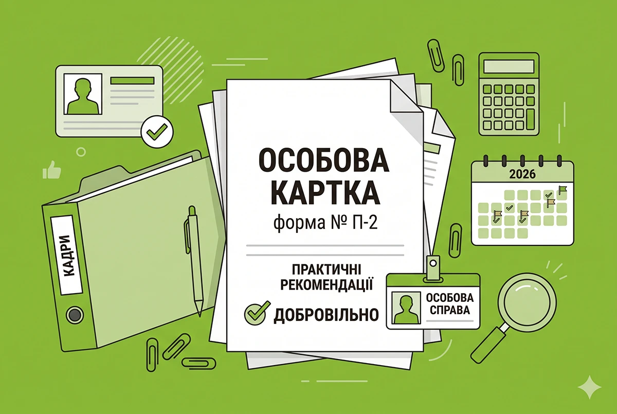 Особова картка працівника (форма №П-2) у 2026 році: добровільне ведення та практичні рекомендації