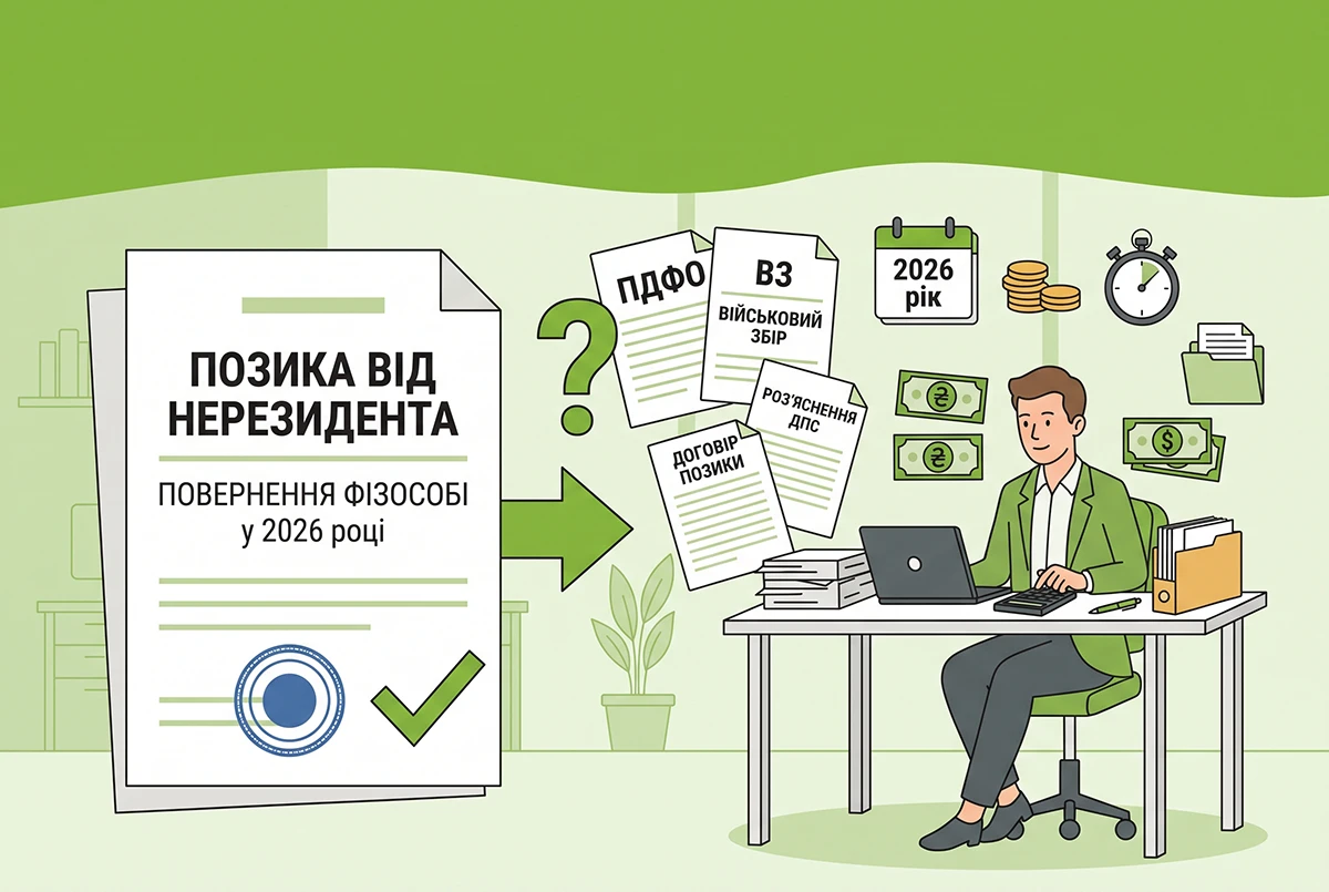 Чи сплачується ПДФО та ВЗ при поверненні фізособі позики від нерезидента у 2026 році: роз’яснення ДПС