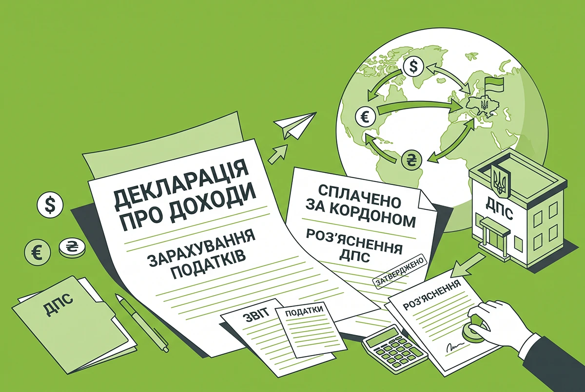 Зарахування податків, сплачених за кордоном при декларуванні доходів в Україні: розʼяснення від ДПС