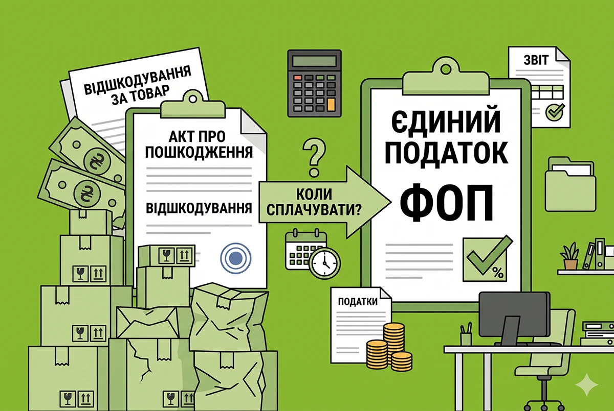 Відшкодування за пошкоджений товар: коли ФОП має сплатити єдиний податок