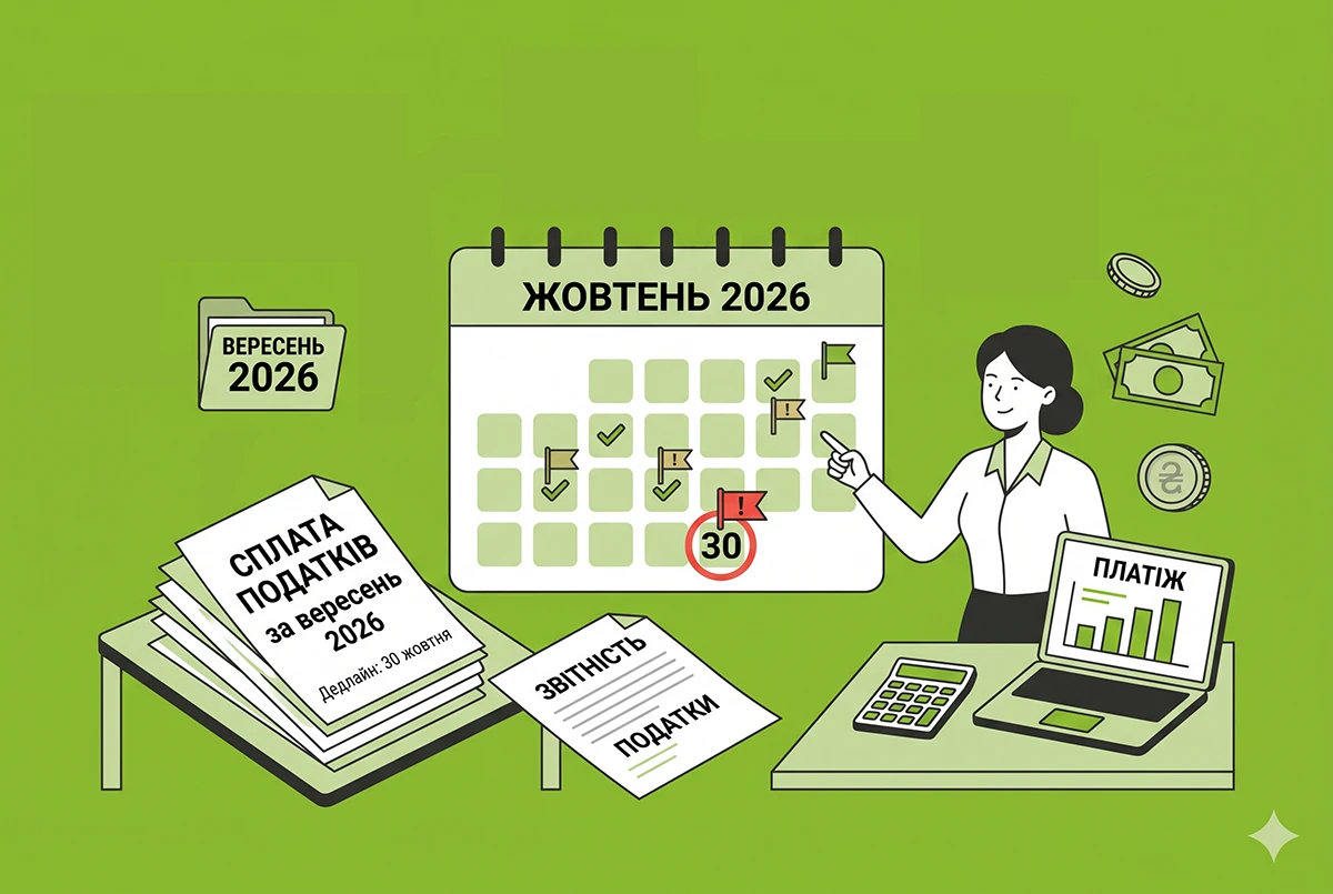 30 жовтня – останній строк сплати податків за вересень 2026 року