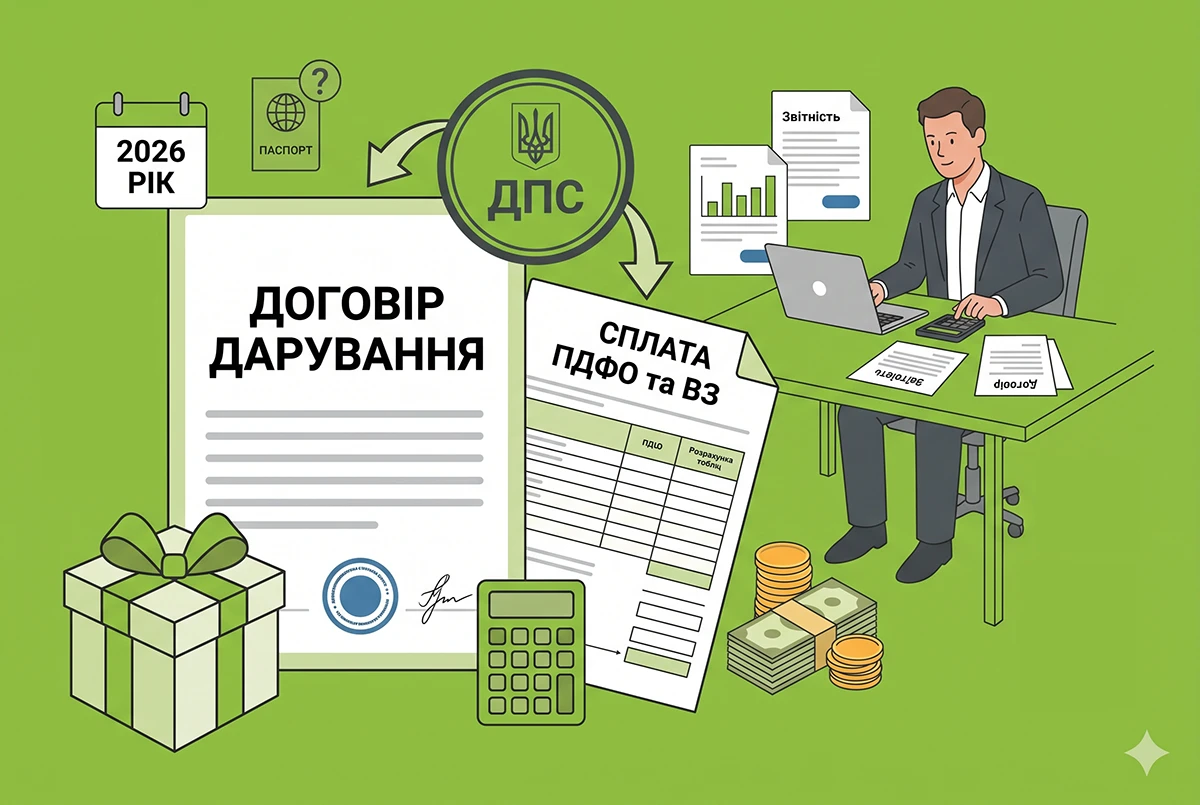 Сплата ПДФО та ВЗ за договором дарування в залежності від резидентства обдарованого: нове роз'яснення ДПС