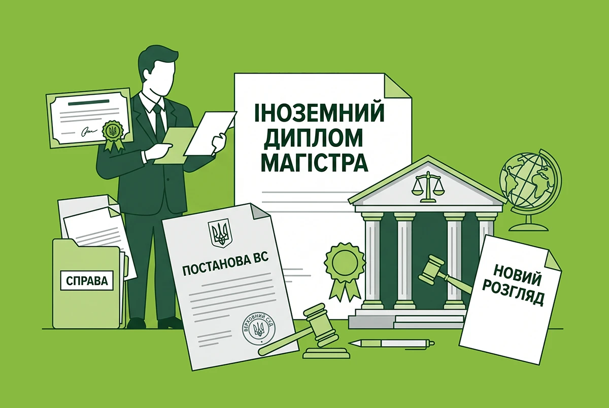 Іноземний диплом магістра: Верховний Суд висловився про визнання у 2026 р.