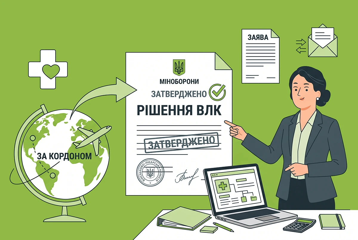 Військові на лікуванні за кордоном зможуть пройти ВЛК дистанційно: що змінило Міноборони