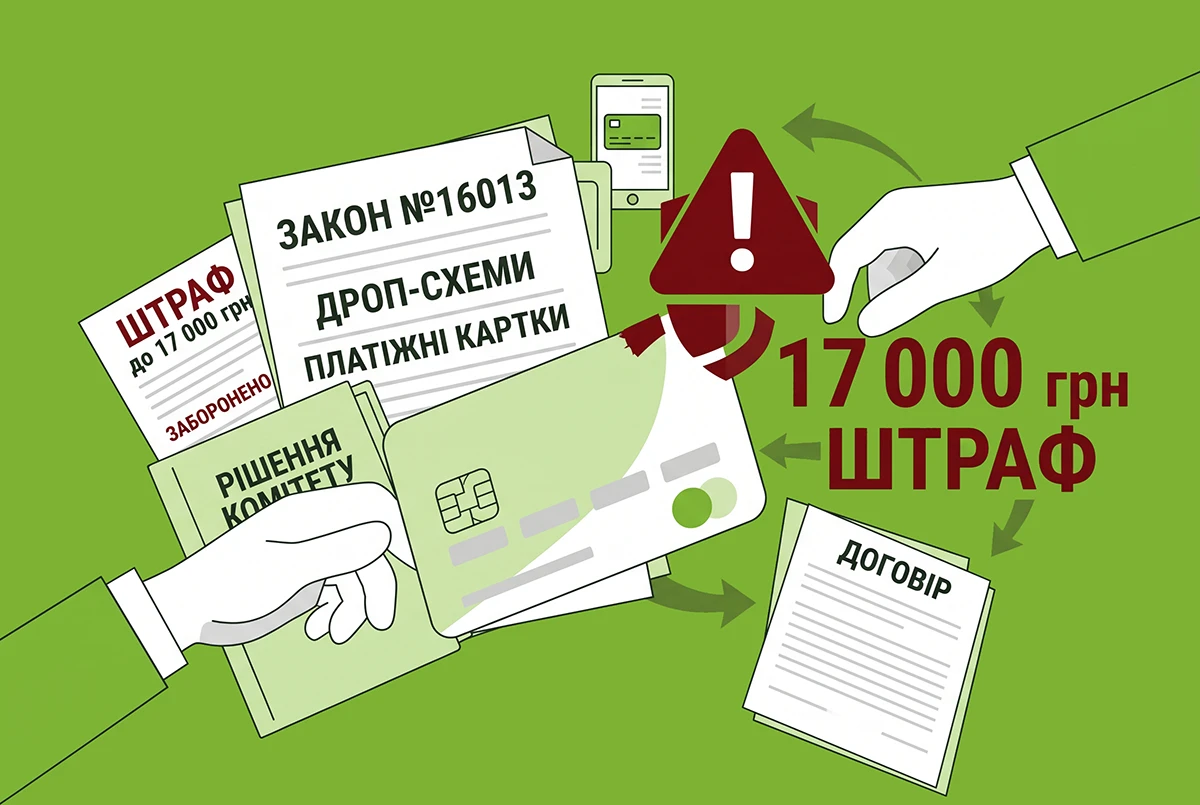 За передачу платіжних карток для дроп-схем штрафуватимуть до 17000 грн: Комітет рекомендував прийняти закон