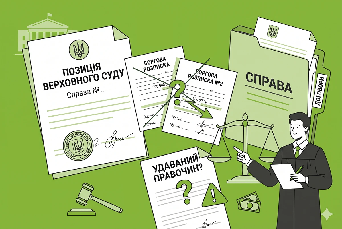 Дві боргові розписки не доводять удаваність правочину: позиція Верховного Суду