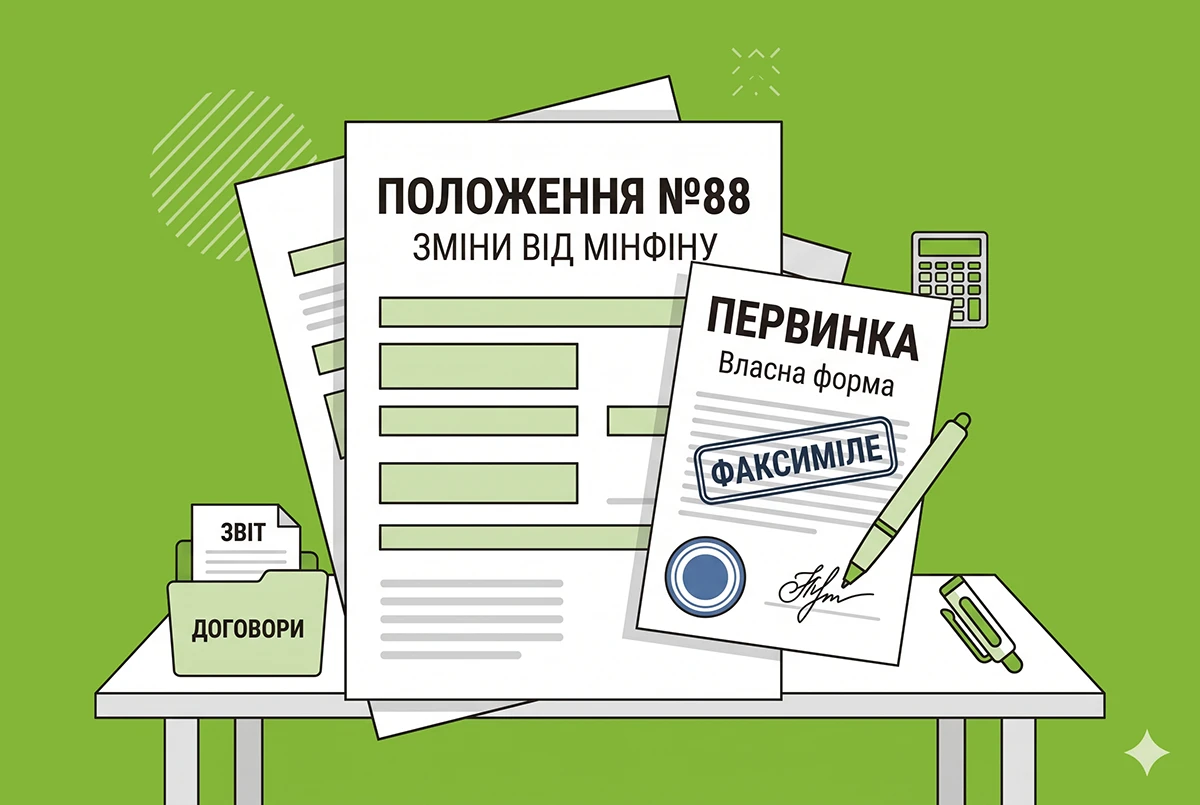 Нові правила щодо факсиміле та власних форм первинки: зміни до Положення №88 від Мінфіну