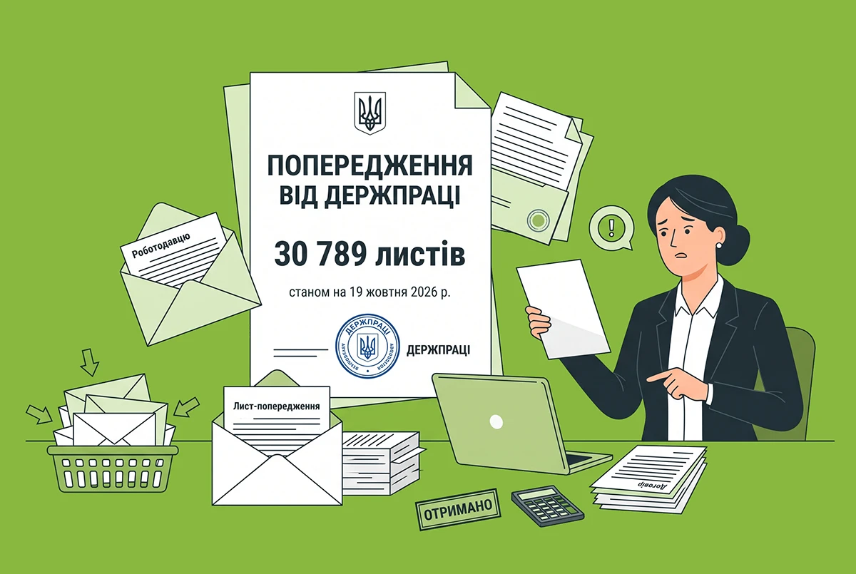 30 789 листів попереджень роботодавцям від Держпраці: дані станом на 19 жовтня 2026 р.