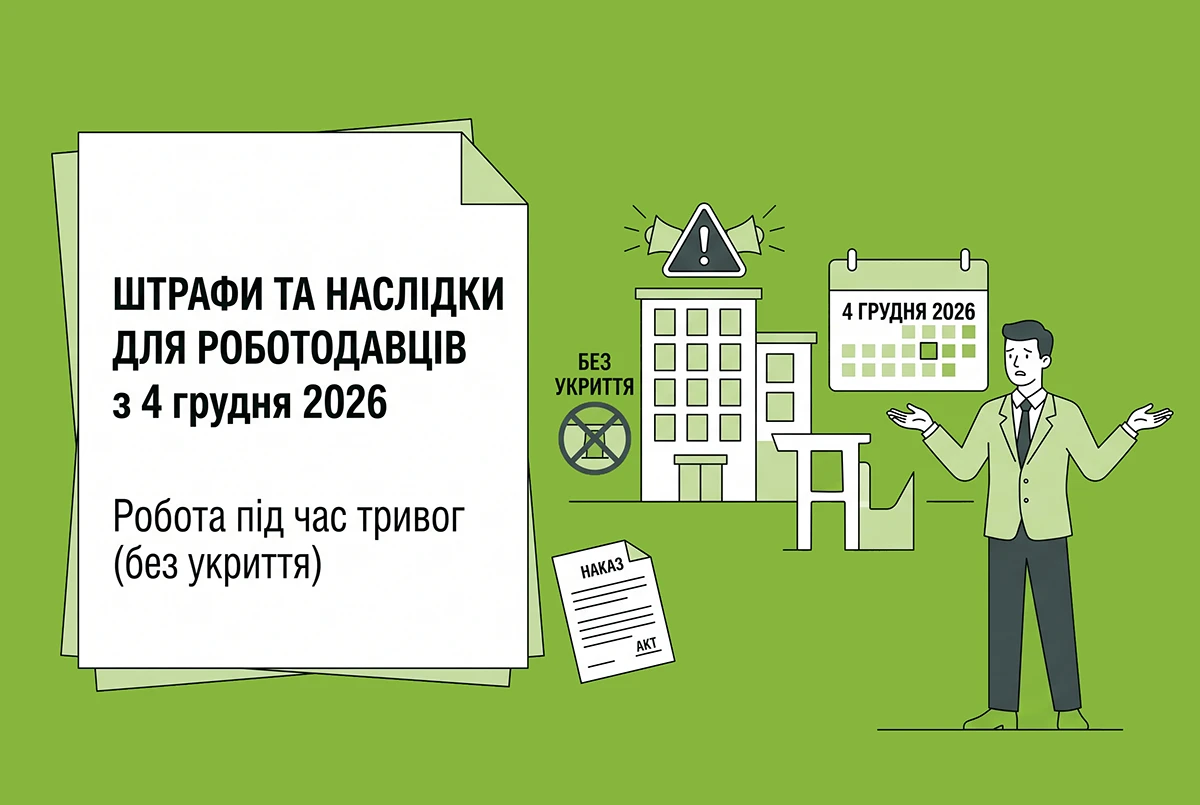 Робота під час тривог після 4 грудня 2026 р. на підприємствах без укриття: які наслідки для роботодавців
