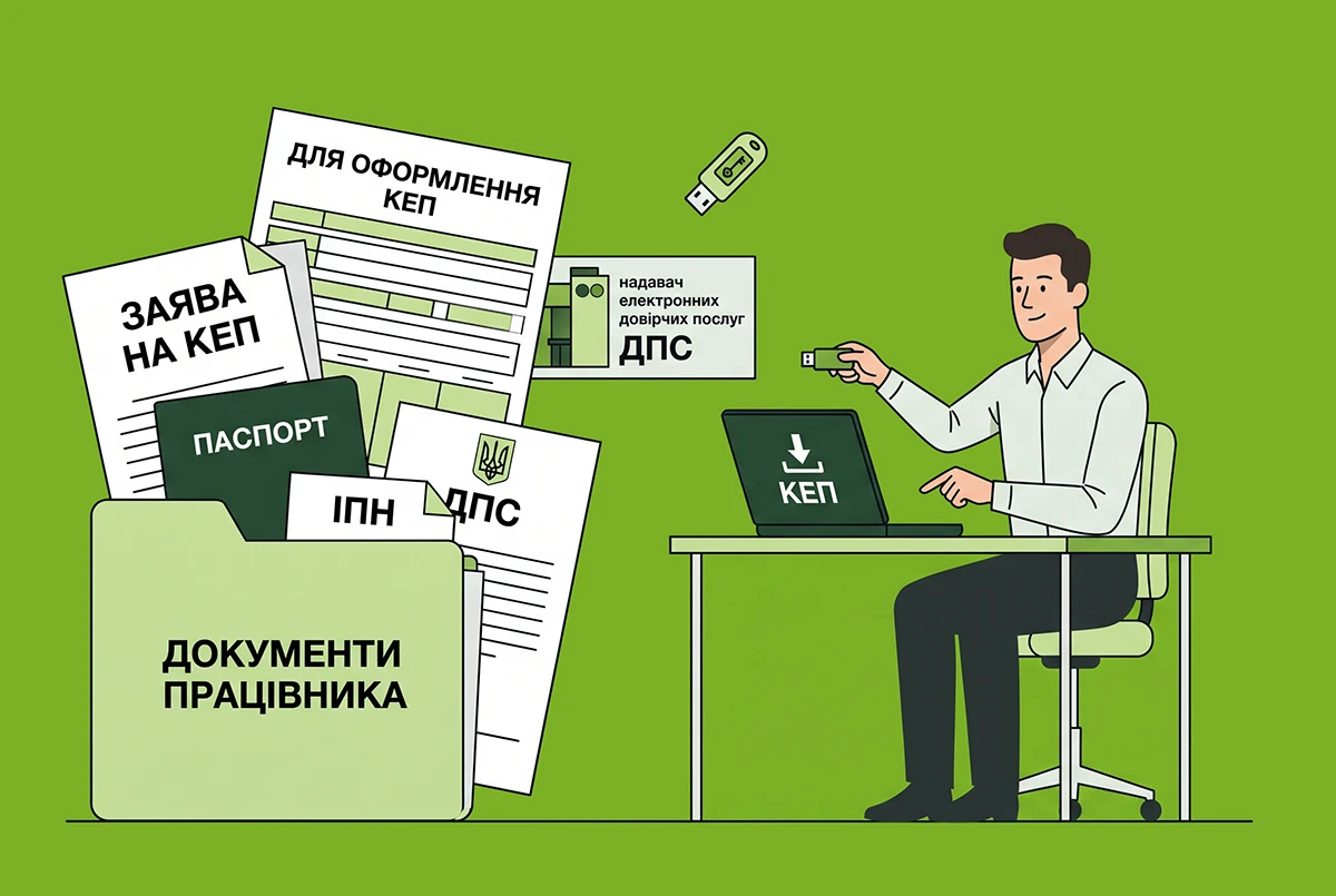 Які документи потрібні працівнику для отримання КЕП: перелік від ДПС