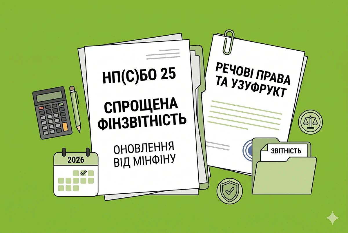 Мінфін оновив НП(С)БО 25 «Спрощена фінзвітність»: речові права, узуфрукт та інші зміни