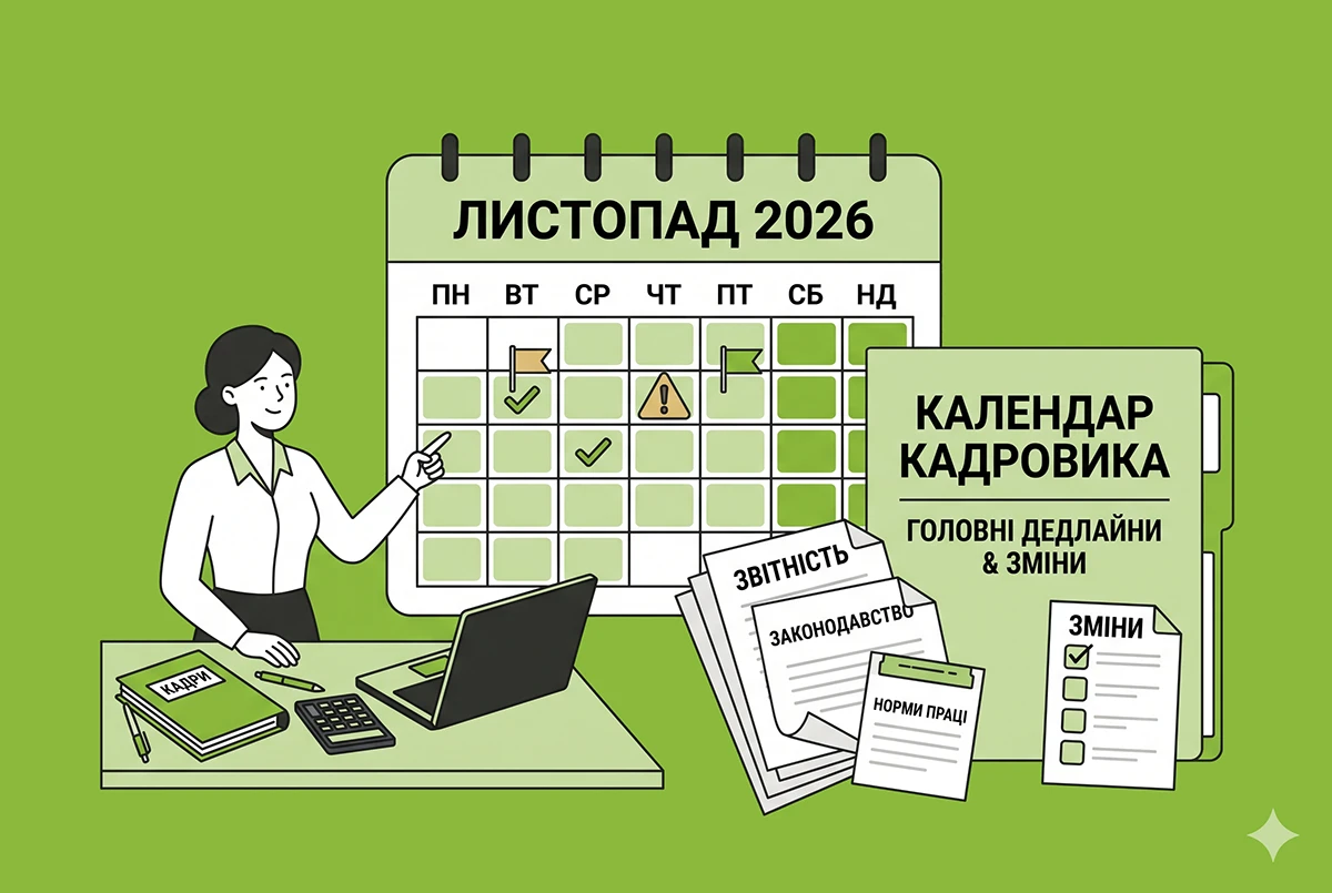 Календар кадровика на листопад 2026 року: головні дедлайни, норми та зміни законодавства