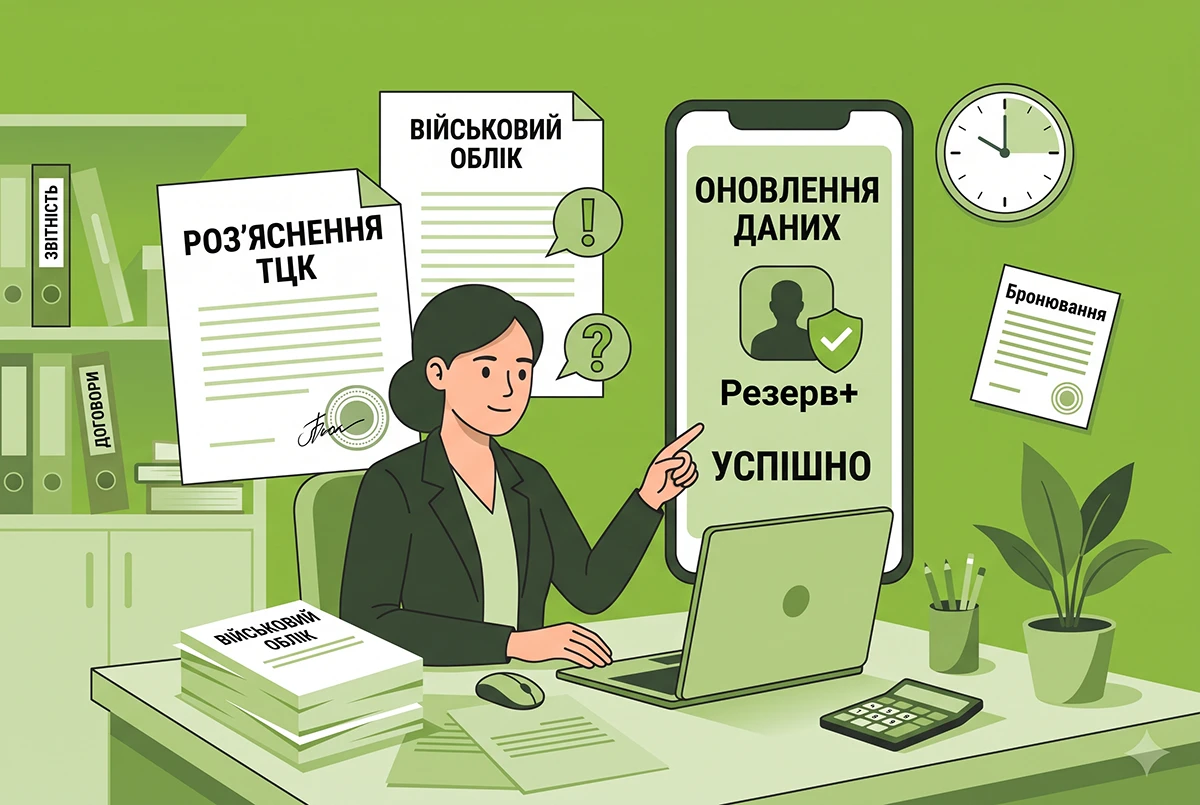 Оновлення даних у «Резерв+» не гарантує, що всі питання військового обліку вирішено: роз'яснення ТЦК