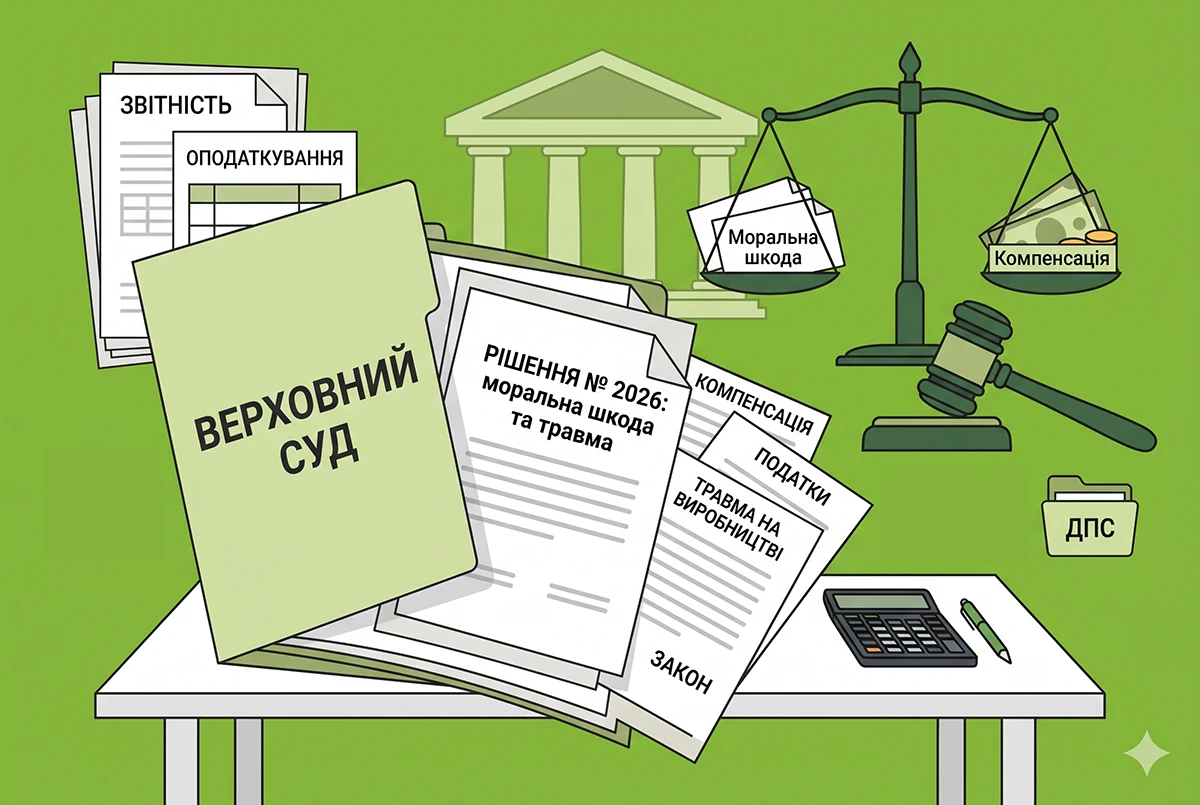 Компенсація за виробничу травму: Верховний Суд розмежував правила оподаткування моральної шкоди