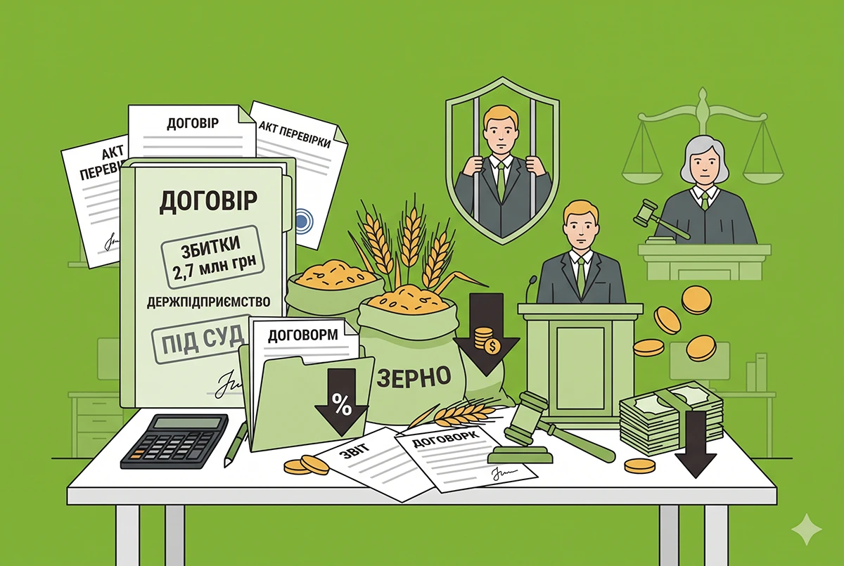 Продаж зерна за цінами нижче ринкових: екскерівника держпідприємства судитимуть за збитки на 2,7 млн грн