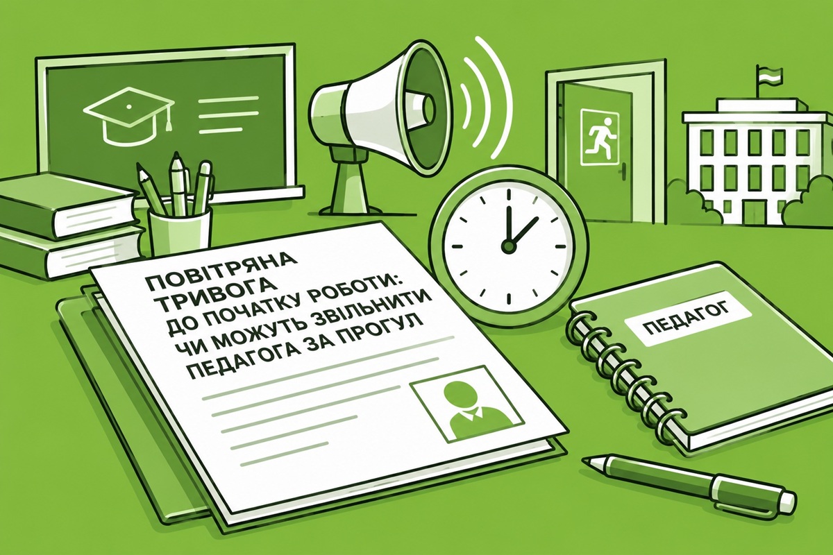 Повітряна тривога до початку роботи: чи можуть звільнити педагога за прогул