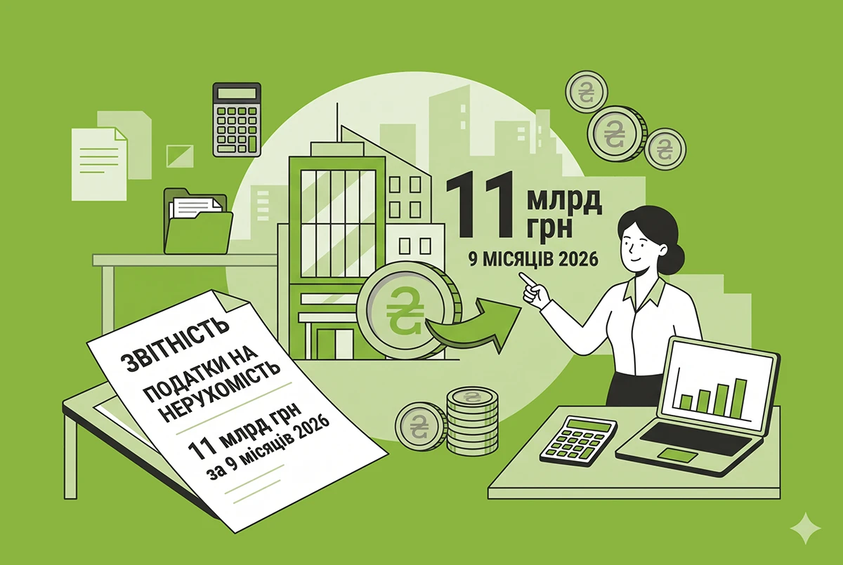 Надходження податку на нерухомість зросли на 15,6% за дев’ять місяців 2026 року