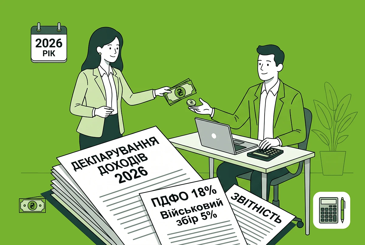 Дохід від фізособи у 2026 році: які податки потрібно сплатити