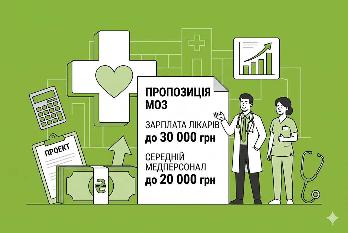 Мінімальна зарплата медиків у 2027 році: МОЗ розглядає підвищення до 30 тисяч гривень