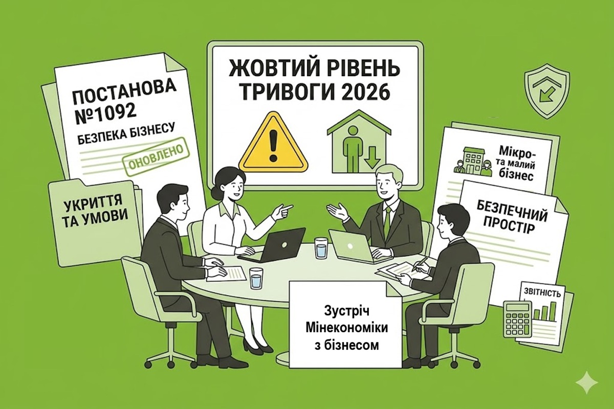 Гнучкіші умови безпеки під час тривоги «жовтого» рівня у 2026 р.: зустріч Мінекономіки з бізнесом