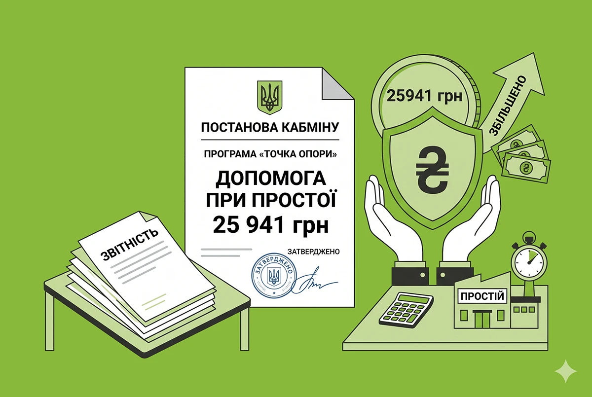 «Точка опори»-2026: Кабмін збільшив допомогу при простої до 25941 грн