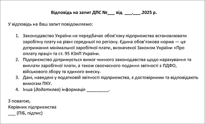 &laquo;Ризикова&raquo; відповідь на запит ДПС