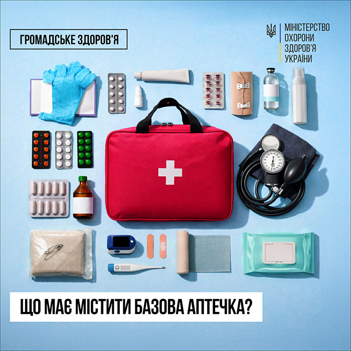 Що має містити базова аптечка