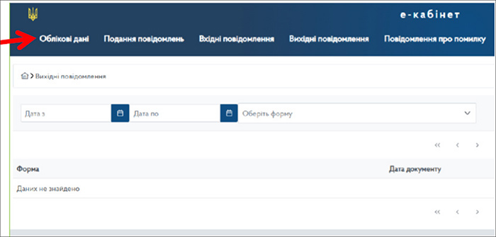 Облікові дані