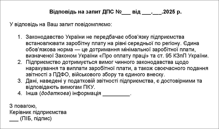 &laquo;Ризикова&raquo; відповідь на запит ДПС
