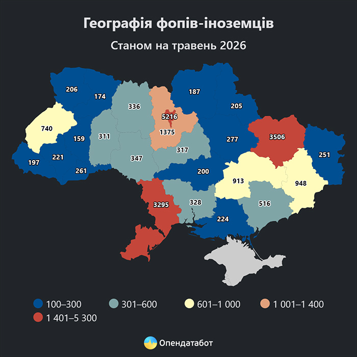 Географія ФОПів-іноземців