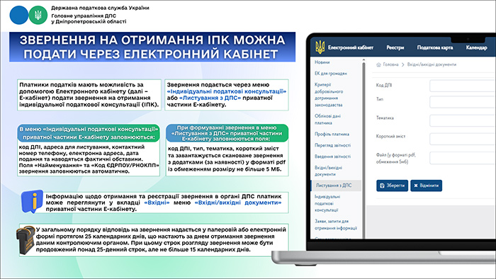 Звернення на отримання ІПК можна подати через електронний кабінет