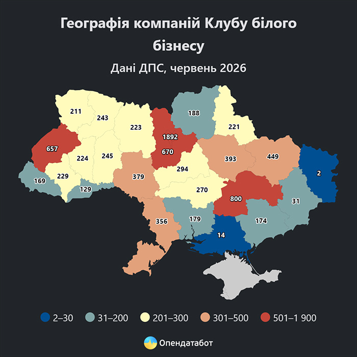 Географія компаній Клубу білого бізнесу