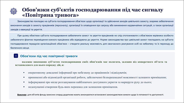 Повітряна тривога &ndash; не привід нехтувати безпекою: що роботодавцям потрібно зробити до 4 грудня 2026 року (Слайд 5)