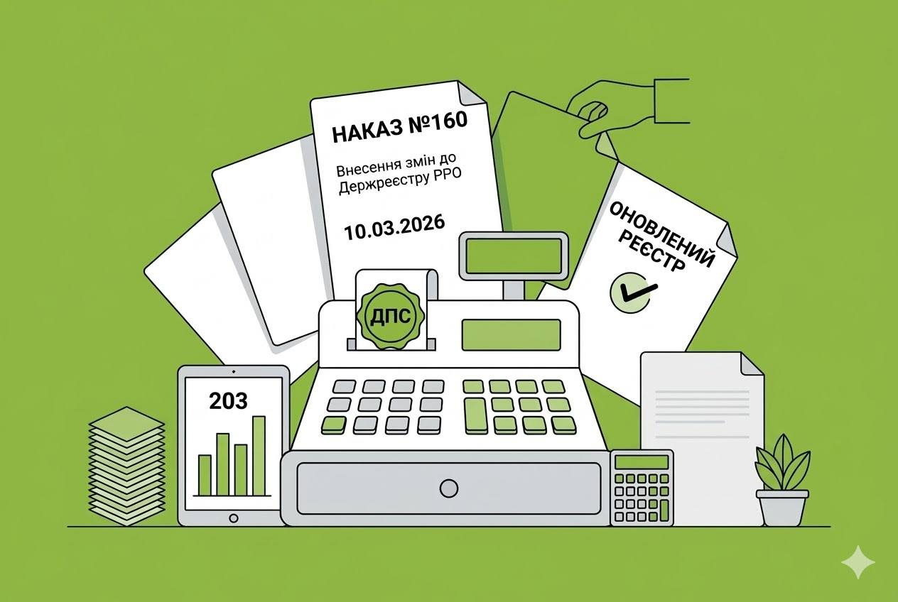 ДПС оновила Державний реєстр РРО: зміни внесено Наказом №160 від 10 березня 2026 р.